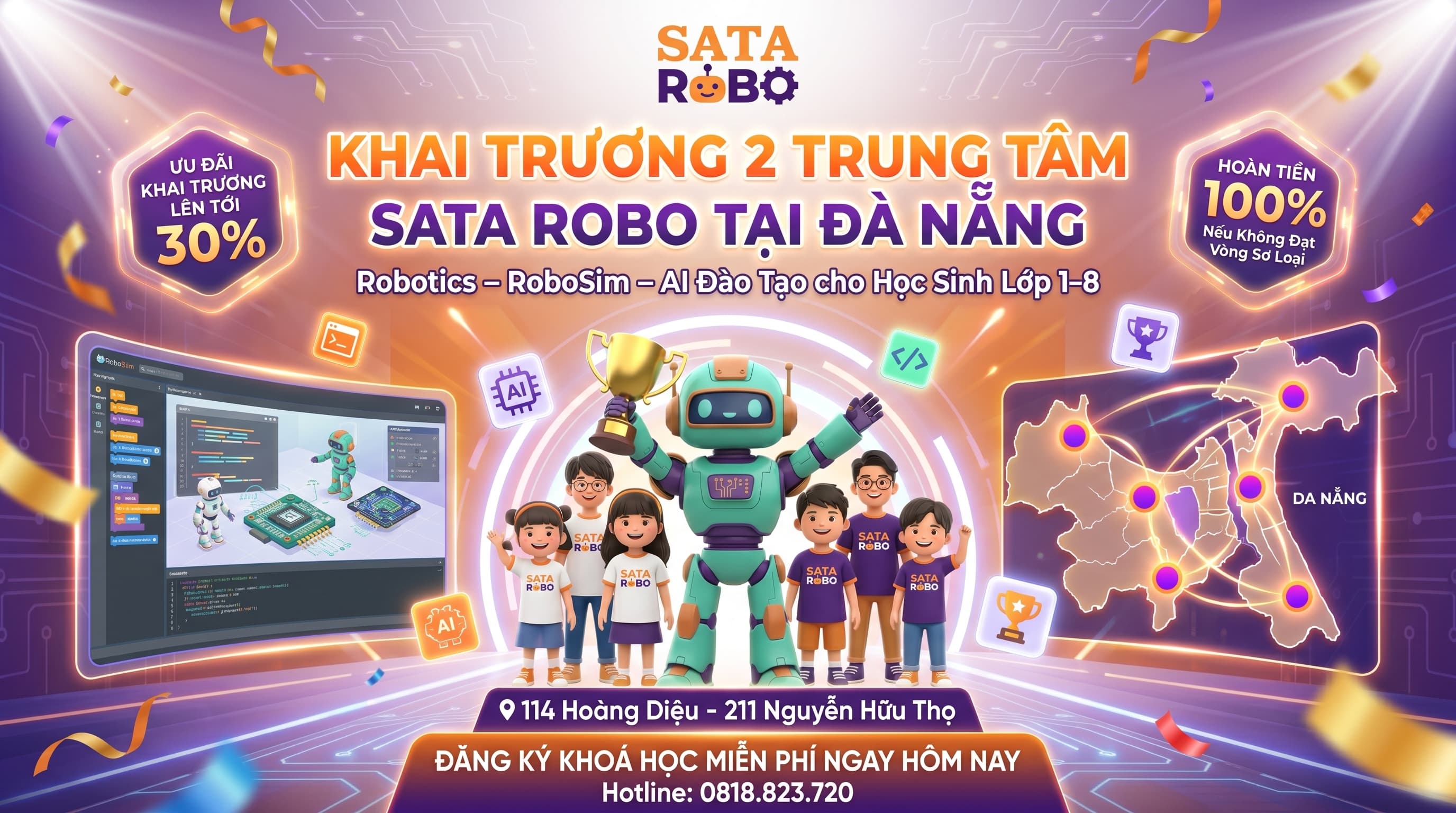 Sata Robo Chính Thức Khai Trương 2 Cơ Sở Tại Đà Nẵng
